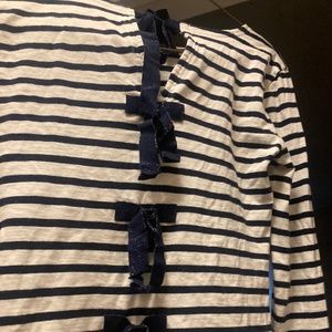 Jcrew striped shirt with bows in back